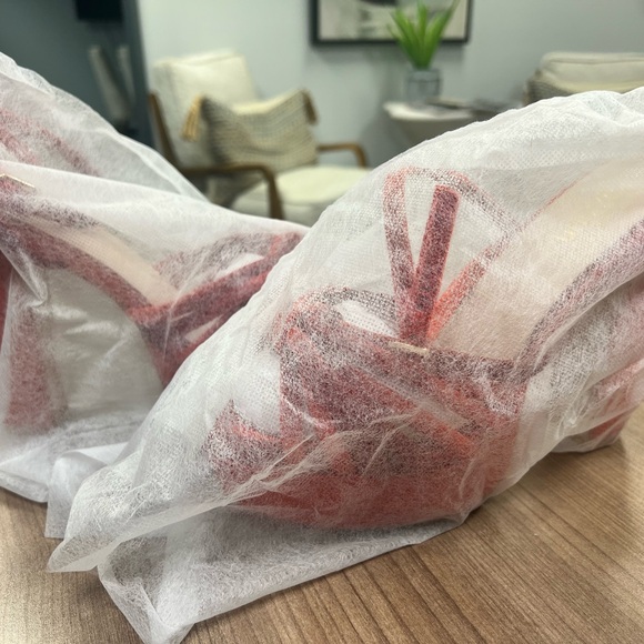 Suede Heels with Knot Detail and Ankle Strap - Picture 7 of 12